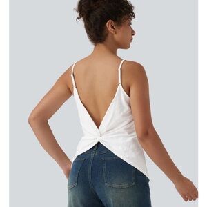 Women’s Halara White Twisted Back Cami Tank Top